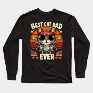 Best Cat Dad Ever Cat Lover Long Sleeve T-Shirt